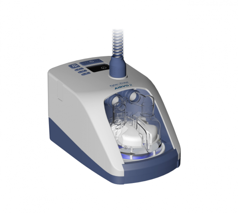 Photo of the F&P AIRVO 2 against a white background.